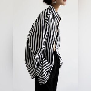 FRANKIE SHOP SYLVIA STRIPED OXFORD SHIRT